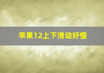 苹果12上下滑动好慢