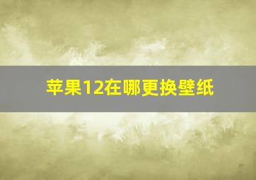 苹果12在哪更换壁纸