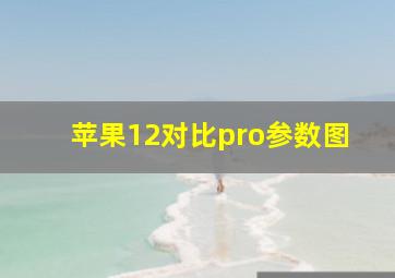 苹果12对比pro参数图