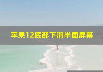 苹果12底部下滑半面屏幕