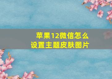 苹果12微信怎么设置主题皮肤图片