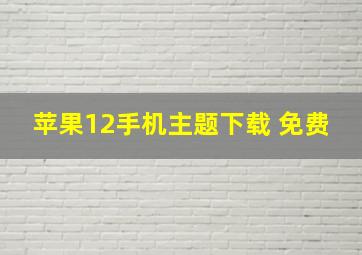 苹果12手机主题下载 免费