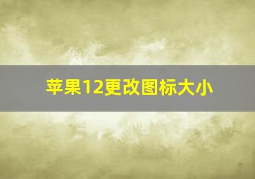 苹果12更改图标大小