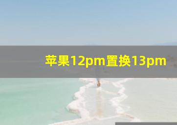 苹果12pm置换13pm