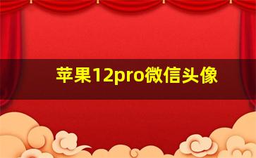 苹果12pro微信头像