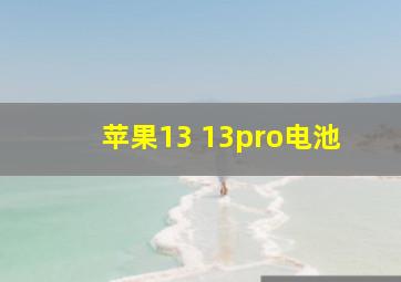 苹果13 13pro电池