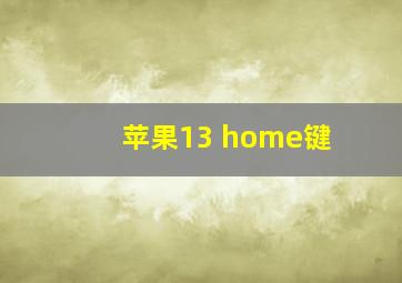 苹果13 home键