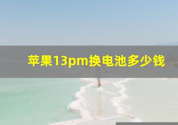 苹果13pm换电池多少钱