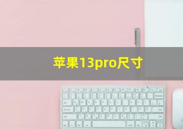 苹果13pro尺寸