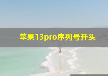 苹果13pro序列号开头