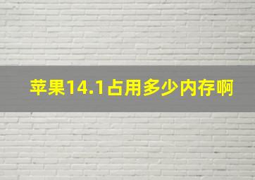 苹果14.1占用多少内存啊