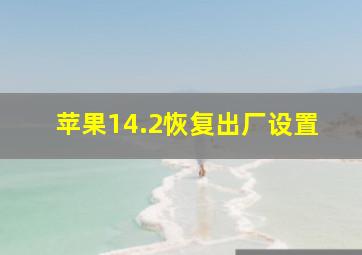 苹果14.2恢复出厂设置