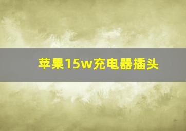 苹果15w充电器插头