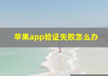 苹果app验证失败怎么办