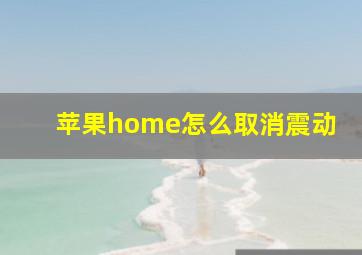 苹果home怎么取消震动