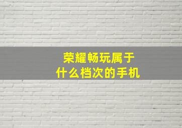 荣耀畅玩属于什么档次的手机