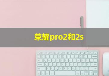 荣耀pro2和2s