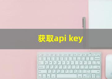 获取api key