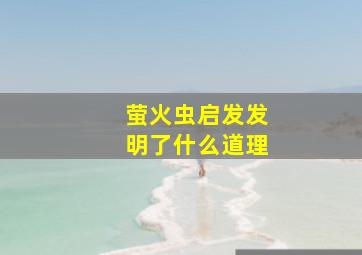 萤火虫启发发明了什么道理