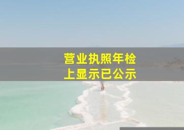 营业执照年检上显示已公示