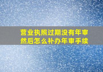 营业执照过期没有年审然后怎么补办年审手续