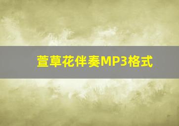 萱草花伴奏MP3格式