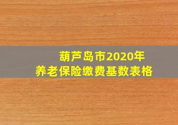 葫芦岛市2020年养老保险缴费基数表格