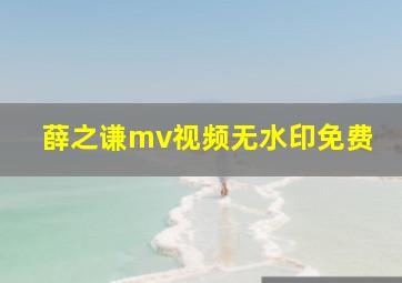 薛之谦mv视频无水印免费