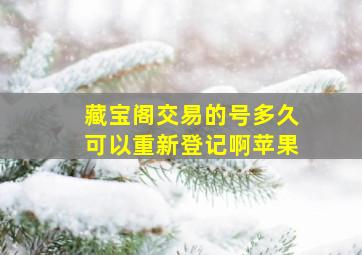 藏宝阁交易的号多久可以重新登记啊苹果