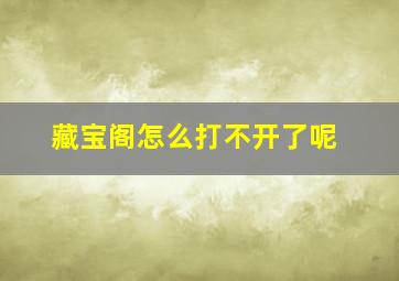 藏宝阁怎么打不开了呢