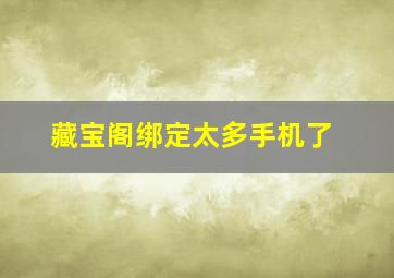 藏宝阁绑定太多手机了