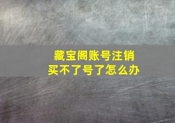 藏宝阁账号注销买不了号了怎么办