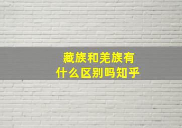 藏族和羌族有什么区别吗知乎