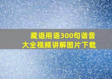 藏语用语300句谐音大全视频讲解图片下载