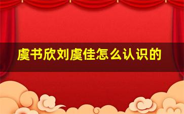 虞书欣刘虞佳怎么认识的