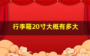 行李箱20寸大概有多大