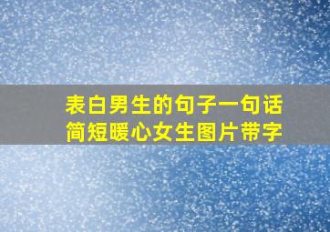 表白男生的句子一句话简短暖心女生图片带字