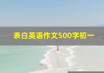 表白英语作文500字初一