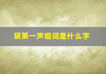 袋第一声组词是什么字