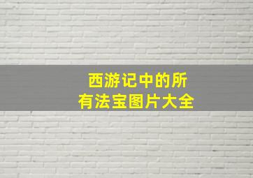 西游记中的所有法宝图片大全