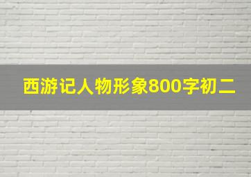 西游记人物形象800字初二