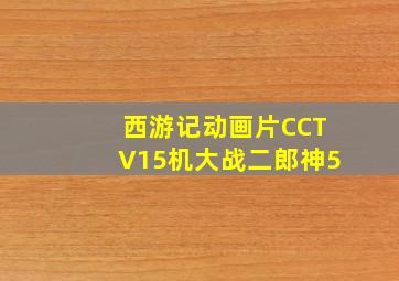 西游记动画片CCTV15机大战二郎神5