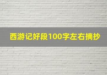 西游记好段100字左右摘抄