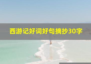 西游记好词好句摘抄30字