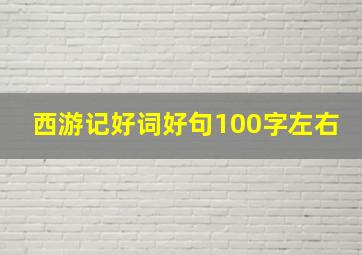 西游记好词好句100字左右