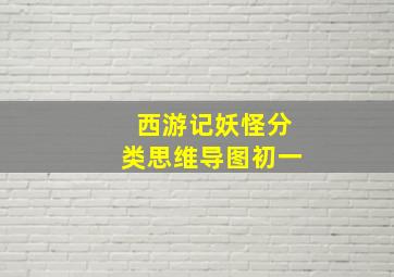 西游记妖怪分类思维导图初一