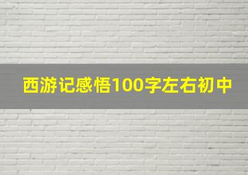 西游记感悟100字左右初中