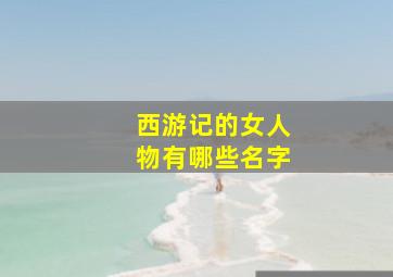 西游记的女人物有哪些名字