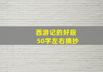 西游记的好段50字左右摘抄