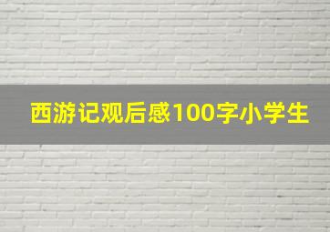 西游记观后感100字小学生